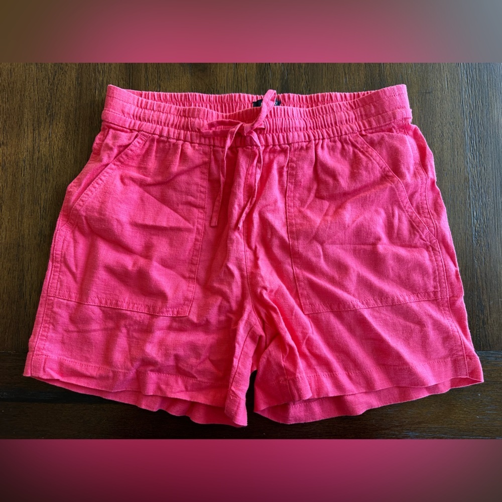 J.Crew Women's Pink/Dark Coral Line Blend Shorts- size XXS
